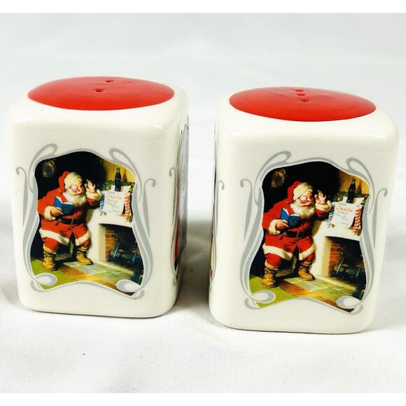 Coca Cola 75th Anniversary Salt and Pepper Christmas Santa Set - Picture 3 of 6